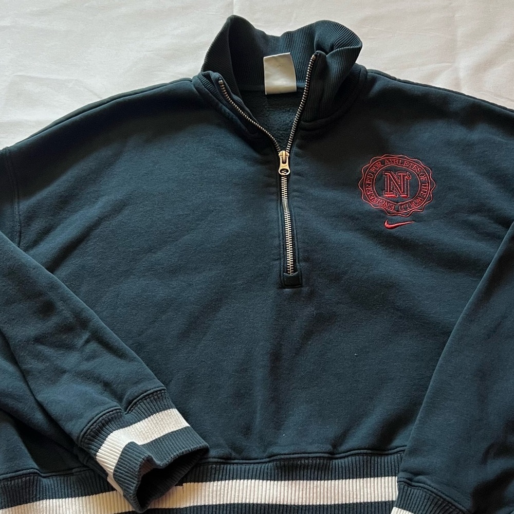 Nike Phoenix Fleece Heritage Women's Oversized 1/2-Zip Crop Sweatshirt Size: L